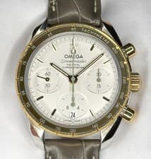Omega Speedmaster 38 Steel & 18K Yellow Gold – Green Bezel - 2025 Full Set
