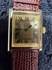 Must De Cartier 18k Gold Filled Watch