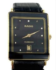 RADO Florence Vintage Womens Watch Gold Rectangular Sapphire Crystal
