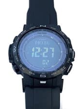 CASIO Solar Wristwatch PRO TREK Digital Rubber BLK BLK