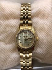 Vintage Orient 3 Stars 21 Jewels 55941 Ladies Watch Gold Plated Water ResisJapan