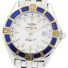 BREITLING Lady J D52065 Date YG bezel white Dial Quartz Ladies Watch_950781
