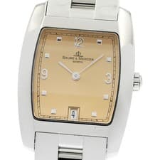 Baume & Mercier Hampton MV045147 Date Orange Dial Quartz Men's Watch_943051