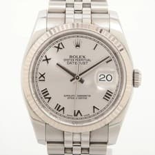 Rolex DATEJUST 36 116234 SS×WG SS AT Silver-Face 3 Extra Links