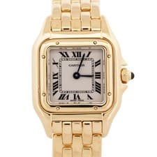 Ladies Cartier Panthere IVORY ROMAN Small 18K Yellow Gold 22mm Quartz 107000M