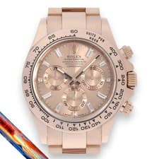 Rolex Cosmograph Daytona 116505A Baguette 3P Diamond Pink 8P Dial