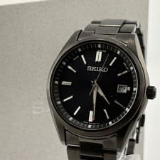 Seiko 7B72-0AC0 Black Wristwatch Complete with Box & Manuals