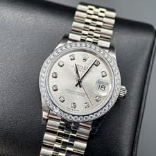 Rolex Datejust 278384RBR Silver Diamond Dial & Diamond Bezel 31mm Watch - 2026