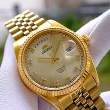 ORIENT President Automatic Gold Watch EV Cal 21J Sapphire Box Japan