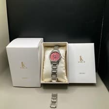 SEIKO LUKIA SSQV085 I Collection Solar Radio Wave Red Dial Titanium Ladies Watch