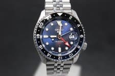 SEIKO 5 GMT Automatic Watch SBSC003 4R34 Black Gray Stainless Steel