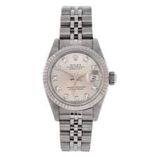 Rolex Oyster Perpetual Datejust Automatic Watch Stainless Steel and White Gold