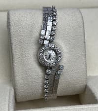 Vintage Piaget Ladies diamond set bezel 18kt white gold
