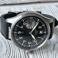 Marriage Watch & Original IWC Pocket Movement 1914, Military Custom Turbine Dial