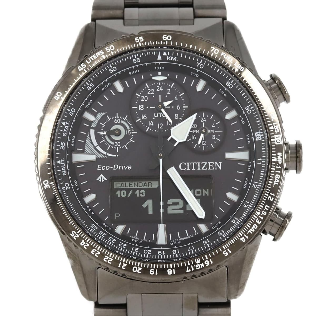 Citizen Promaster U830-00CG902/JV2005-58E SS Solar Quartz 43mm Black Dial