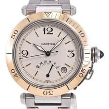 CARTIER Pasha W31012H3 K18YG Bezel Ivory Dial Automatic Men's Watch A#146474