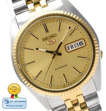 Vintage [MINT] SEIKO 5 7S26-3110 Gold Two Tone Day/Date Automatic Men's JAPAN