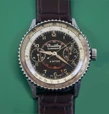 Vintage 1940s Antique Breitling Chronomat Chronograph Original Dial Ref. 769