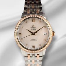 Omega 32.7mm De Ville Prestige RG Steel Auto Steel Watch 424.25.33.20.55.002