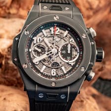 Hublot Big Bang Unico Men's Black Watch Box And Papers Ref 411.CI.1170.RX
