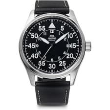 Orient Flight Sport Automatic Black Leather Watch - RA-AC0H03B