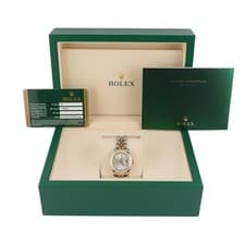 Rolex 179383 Lady-Datejust 26 mm Diamond Bezel Silver Dial Box and Papers 2012