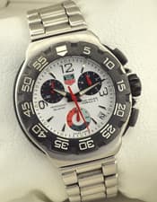 TAG Heuer Formula 1 Chronograph White Dial Quartz Mens Watch Ref. CAC1111
