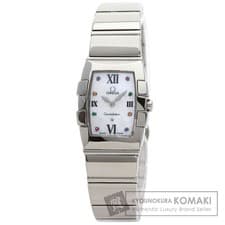 OMEGA 1584.79 Constellation Quadrera 8P Color Stone Wristwatch Stainless Steel S
