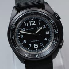 [ A MINT ] HAMILTON Khaki Pilot Pioneer H804850 43mm Black Dial AT Men's Watch