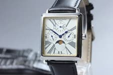 Frederique Constant FC265X3C5/6 Moon Phase Silver Roman Quartz Men's Watch JAPAN