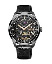 PIERRE RICAUD Men Automatic Casual Watch Classic Dress Black Dial Waterproof Lux