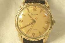 Vintage Bulova form mid 50's  automatic, waffle  dial, fancy bezel, 17 j. 10K GP