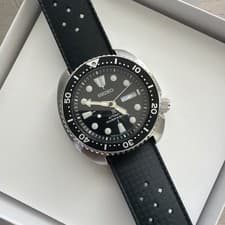Seiko Turtle SRPE93 Men's Black Watch with Rubber Strap Automatic