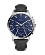 ADRIATICA Men Quartz Casual Watch Classic Dress Blue Dial Waterproof Swiss 47mm