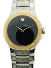 MOVADO Sports Edition Black Dial Two-Tone Watch - 50% OFF RETAIL PRICE