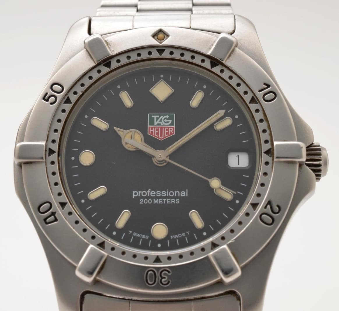 [NEAR MINT] TAG Heuer 2000 Professional WE1110-R Black Quartz 38mm Men's Diver