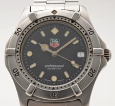 [NEAR MINT] TAG Heuer 2000 Professional WE1110-R Black Quartz 38mm Men's Diver