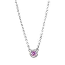 TIFFANY&CO. Elsa Peretti By the Yard Pink Sapphire Pendant Sterling SLV 925 Ex+