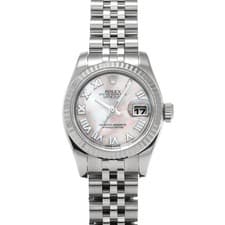 ROLEX Lady-Datejust 26 179174NR White shell WATCH 723435