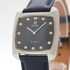 New Belt [Exc+5] OMEGA DE VILLE Cal.620 111.100 Navy MT Men's From JAPAN Y940