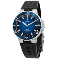 Oris 01 400 7763 4135-07 4 24 74EB Men's Aquis Blue Dial Automatic Watch