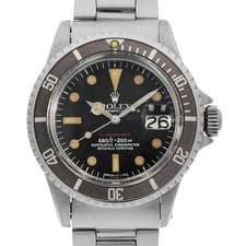 ROLEX SUBMARINER Date Red Sub 1680 black Mark 5 Dial 37 Number antique mens
