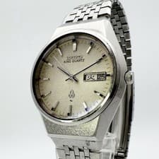 70s Working SEIKO KING QUARTZ 0853 8020 G Seiko King Quartz Guilloche Second Sei
