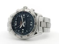 Breitling B-1 Black Dial Digital/Analog Chronograph Stainless Steel 44MM A68362
