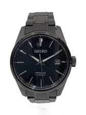 Seiko Automatic Watch 6R35-00V0 Black Stainless Steel Analog Used
