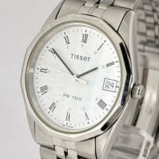 Tissot PR100 Quartz Mens Polygon Bezel Watch Stainless Steel wrist 18cm/7.1in