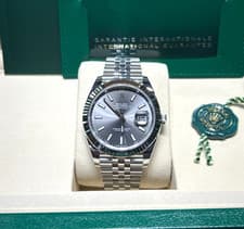 126334 Rolex Datejust 41mm Rhodium Slate Grey Index Fluted Jubilee-2026 Unworn