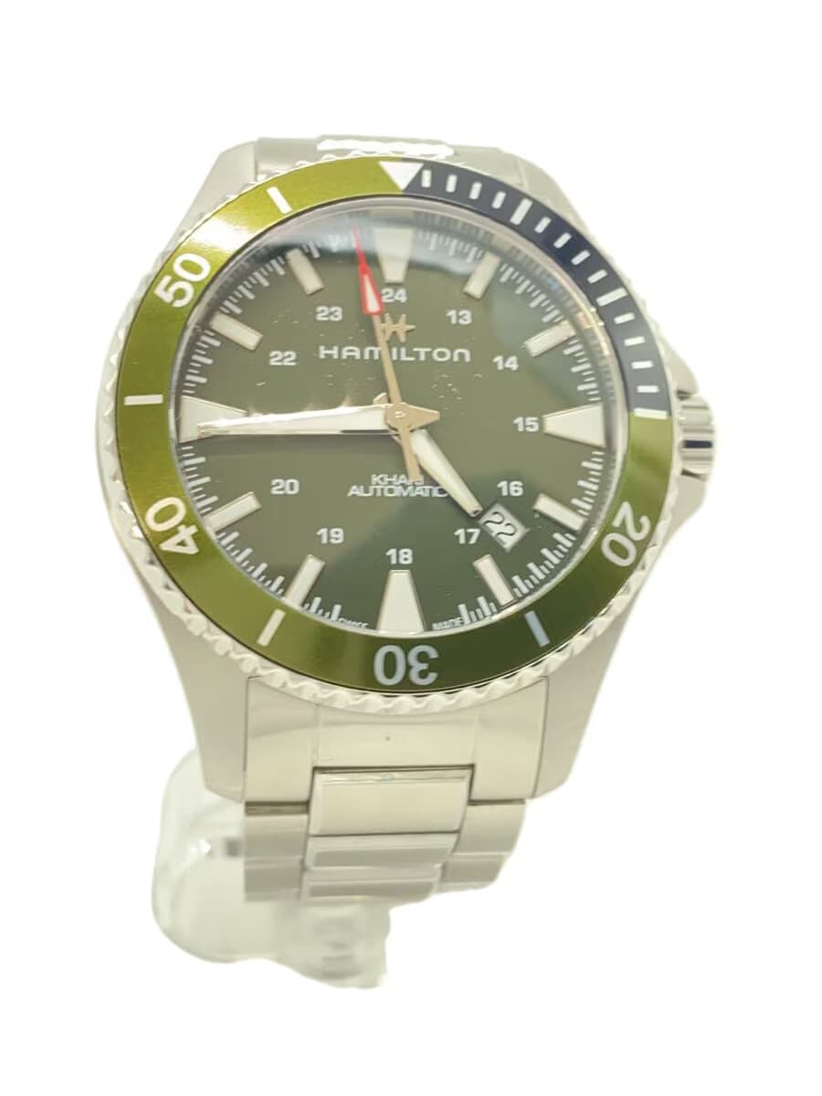 HAMILTON Automatic Watch Analog GRN SLV H823750