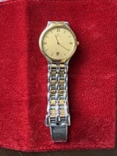 Vintage Omega De Ville 1449/432 Men's Quartz Two Tone Gold Steel 32mm Date