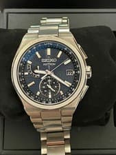 Seiko Astron SBXY065 Quartz Watch Men's 42mm Blue Dial Titanium Limited